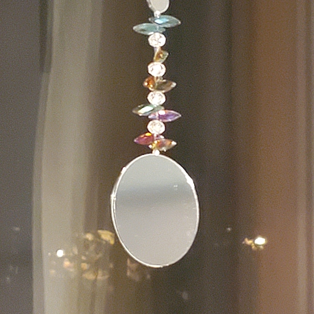 Jewel Tone SUNCATCHER One-of-a-Kind Handcrafted Glass & Crystal Hanging Décor